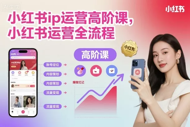 小红书ip运营高阶课，小红书运营全流程 - 付费阅读