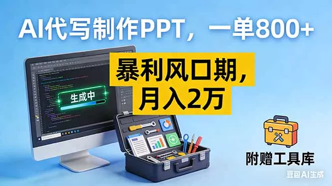 AI代写制作PPT，一单800+， 暴利风口期，月入2万【附工具】 - 付费阅读