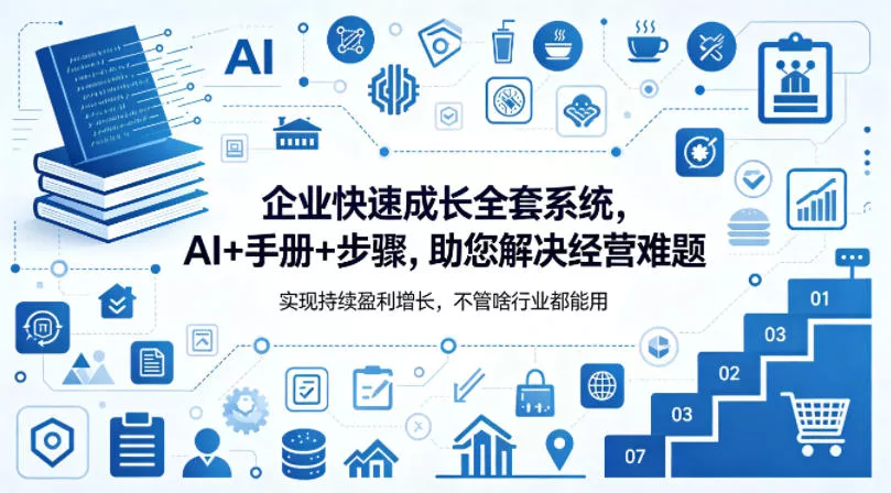企业快速成长全套系统，AI+手册+步骤，助您解决经营难题，实现持续盈利增长，不管啥行业都能用 - 付费阅读