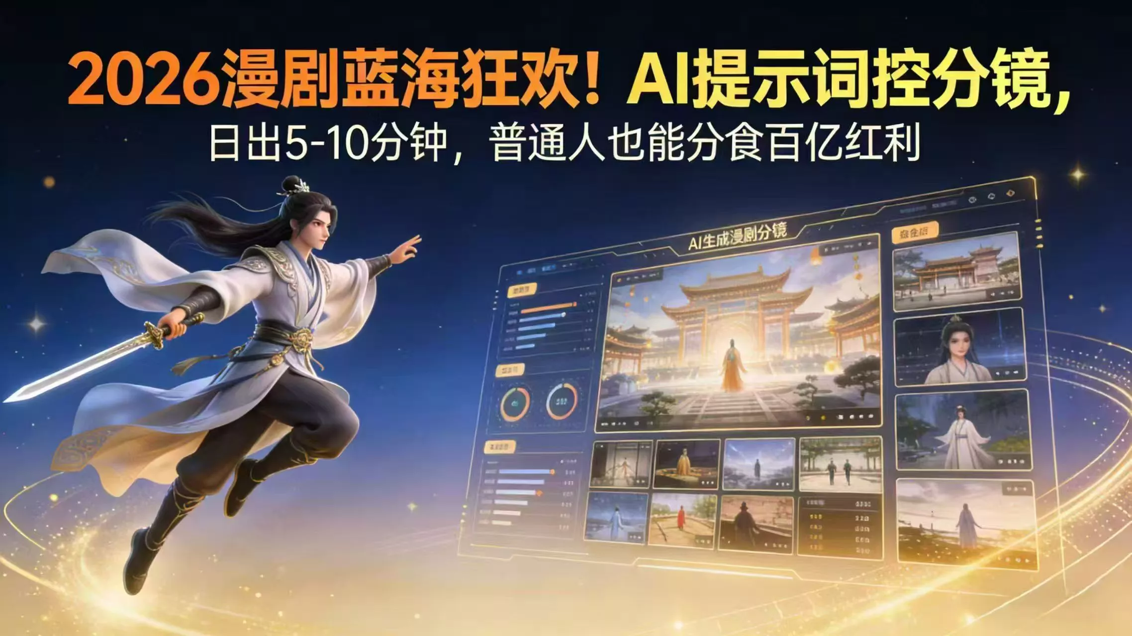 2026漫剧红利实锤！ AI 提示词控分镜， 普通人也能轻松月入过万 - 付费阅读