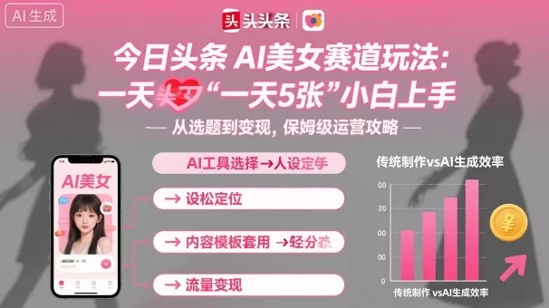 今日头条AI美女赛道玩法，一天轻松5张，小白轻松上手 - 付费阅读