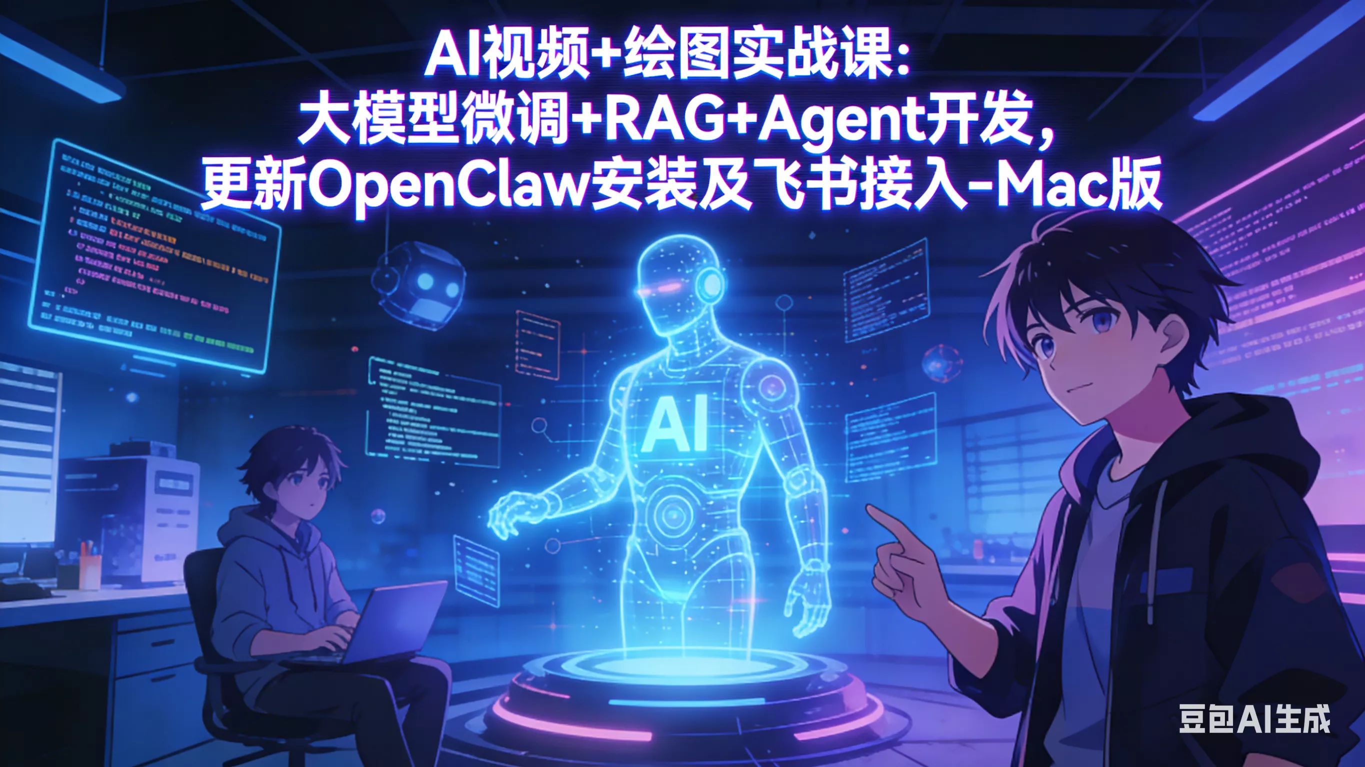 AI视频+绘图实战课：大模型微调+RAG+Agent开发，更新OpenClaw安装及飞书接入-Mac版 - 付费阅读