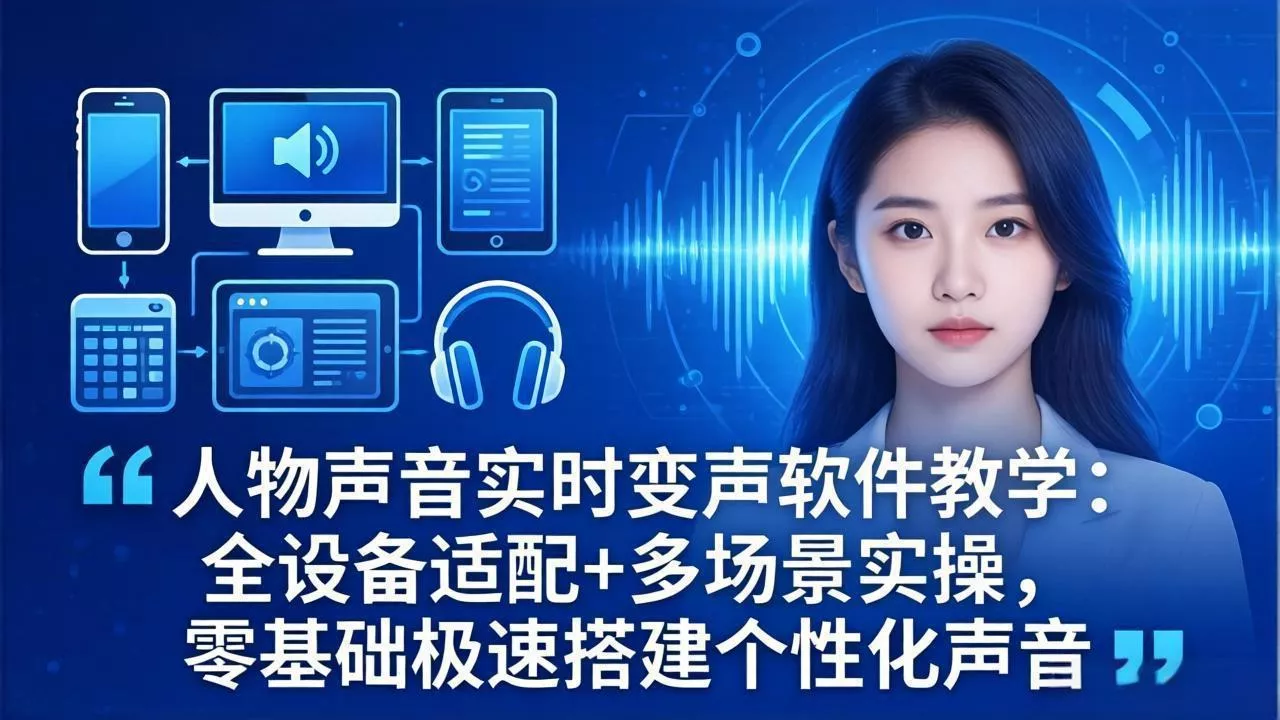人物声音实时变声软件教学：全设备适配+多场景实操，零基础极速搭建个性化声音 - 付费阅读