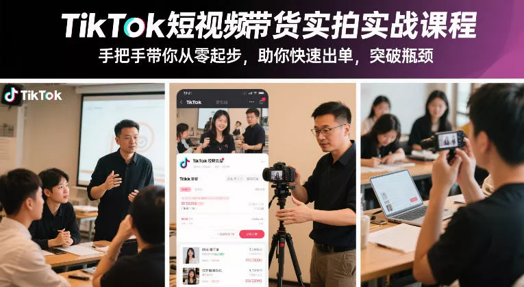 TikTok短视频带货实拍实战课程，手把手带你从零起步，助你快速出单，突破瓶颈 - 付费阅读