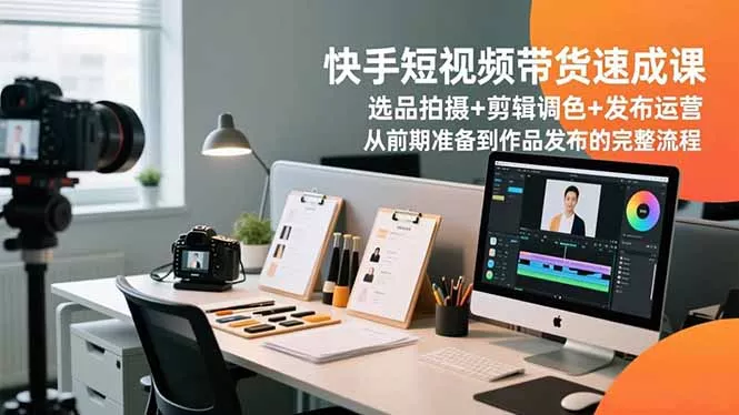 快手短视频带货速成课，选品拍摄+剪辑调色+发布运营，从前期准备到作品发布的完整流程 - 付费阅读