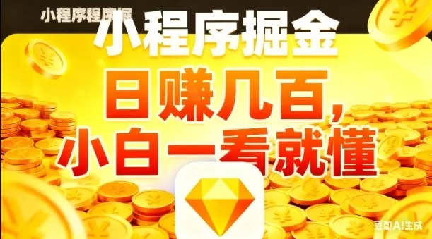 微信小程序掘金项目，日入几张，项目简单，小白一看就懂，5分钟就能学会上手操作【揭秘】 - 付费阅读