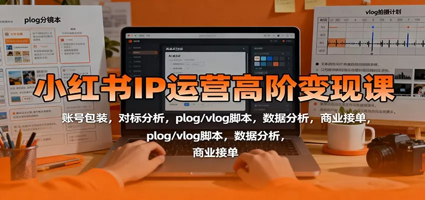 小红书IP运营高阶变现课：账号包装，对标分析，plog/vlog脚本，数据分析，商业接单 - 付费阅读