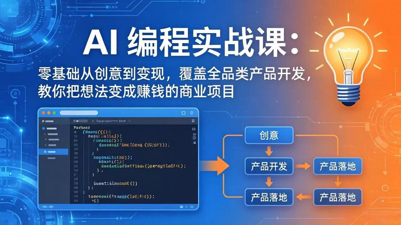 AI编程实战课-第三期-5月3更新：零基础从创意到变现，覆盖全品类产品开发，把想法变成赚钱项目 - 付费阅读