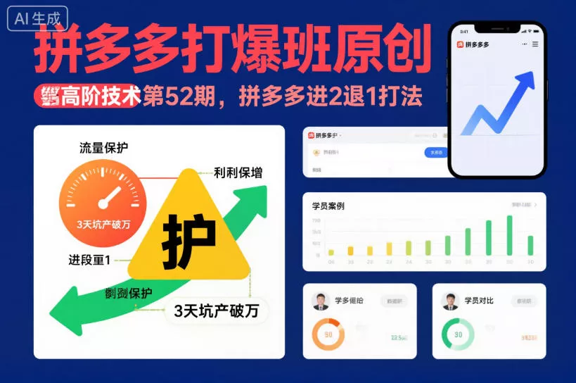 拼多多打爆班原创高阶技术第52期，拼多多进2退1打法 - 付费阅读