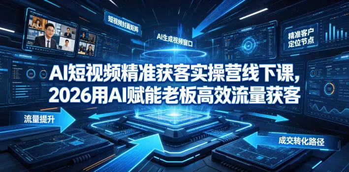 AI短视频精准获客实操营6月10-14号线下课，2026用AI赋能老板高效流量获客 - 付费阅读