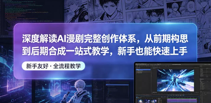 深度解读AI漫剧完整创作体系，从前期构思到后期合成一站式教学，新手也能快速上手 - 付费阅读