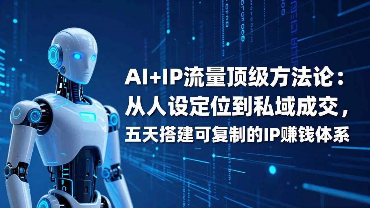 AI+IP顶级方法论：从人设定位到私域成交，五天搭建可复制的IP赚钱体系 - 付费阅读
