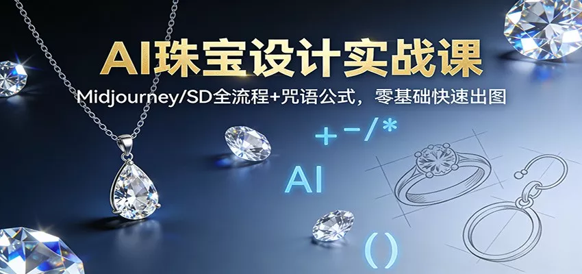 AI珠宝设计实战课：Midjourney/SD全流程+咒语公式，零基础快速出图 - 付费阅读