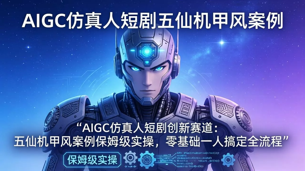 AIGC仿真人短剧创新赛道：五仙机甲风案例保姆级实操，零基础一人搞定全流程 - 付费阅读