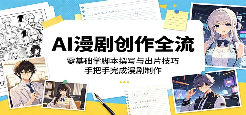 AI漫剧创作全流程：零基础学脚本撰写与出片技巧，手把手完成漫剧制作 - 付费阅读