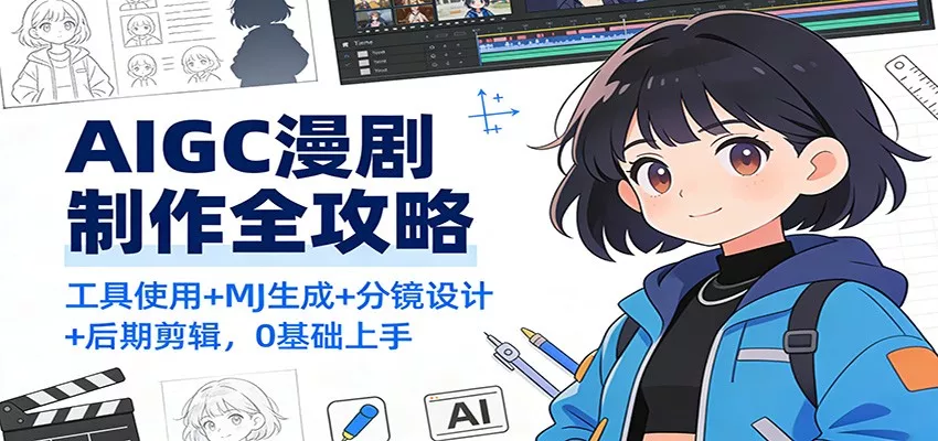 AIGC漫剧制作全攻略：工具使用+MJ生成+分镜设计+后期剪辑，0基础上手 - 付费阅读