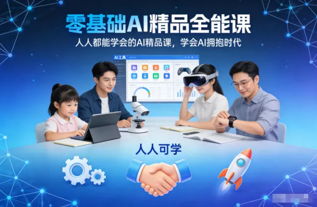 零基础AI精品全能课，人人都能学会的AI精品课，学会AI拥抱时代 - 付费阅读
