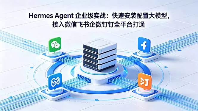 Hermes Agent 企业级实战：快速安装配置大模型，接入微信飞书企微钉钉全平台打通 - 付费阅读