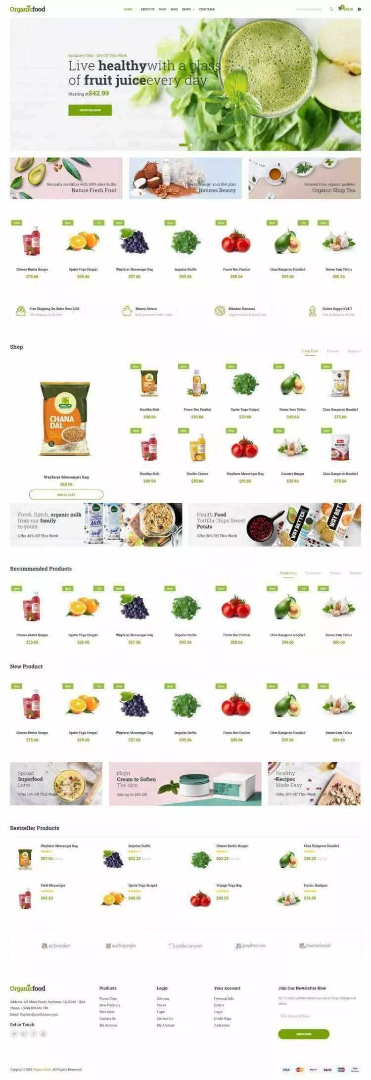 绿色Bootstrap4响应式食品蔬菜水果外卖预订商城网站 - 付费阅读