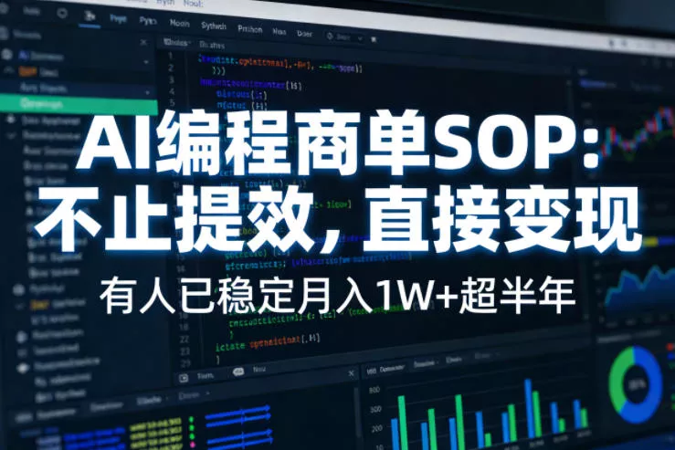 AI编程商单SOP，AI编程不能只给工作提效，还要直接变现，有人已经稳定月入1W+半年了 - 付费阅读
