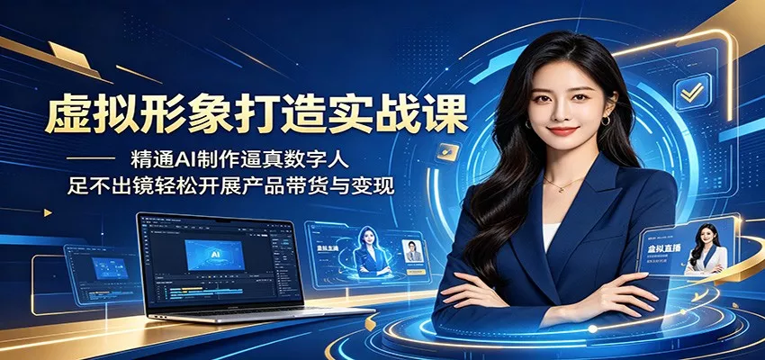 虚拟形象打造实战课：精通AI制作逼真数字人，足不出镜轻松开展产品带货与变现 - 付费阅读