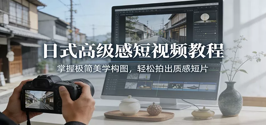 日式高级感短视频教程：掌握极简美学构图，轻松拍出质感短片 - 付费阅读