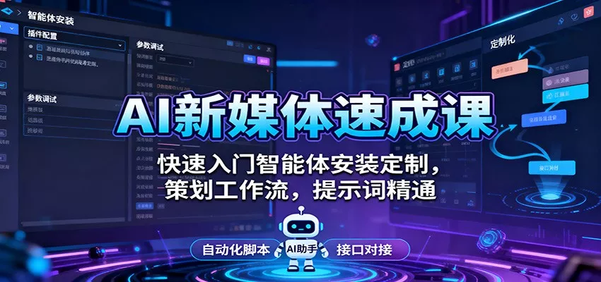 AI新媒体速成课：快速入门智能体安装定制，策划工作流，提示词精通 - 付费阅读