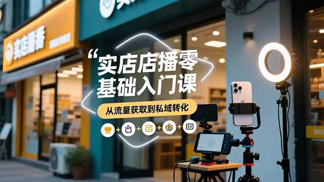 实体店播零基础入门课，实体店+短视频+直播+微信生态+私域社群，从流量获取到私域转化 - 付费阅读