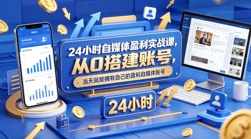 24小时自媒体盈利实战课，从0搭建账号，当天就能拥有自己的盈利自媒体账号 - 付费阅读