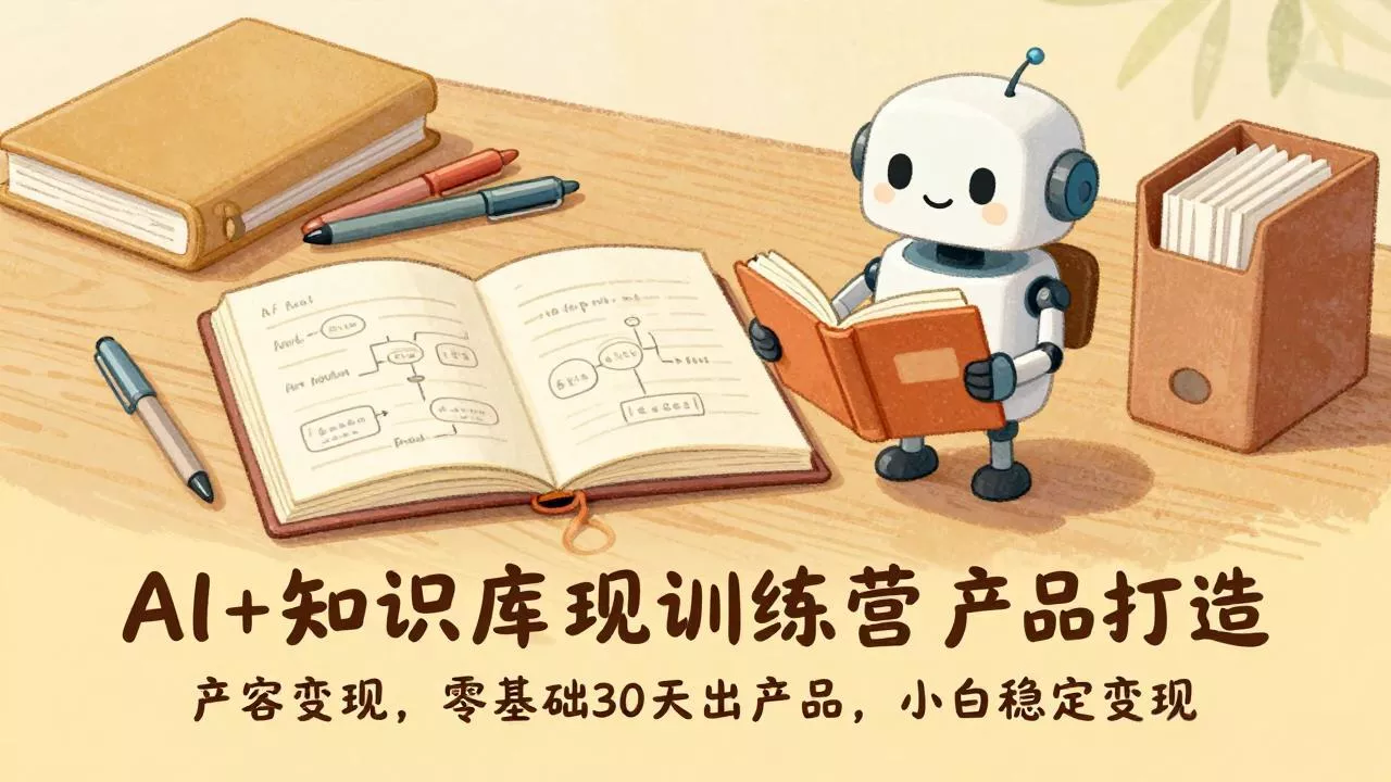 AI+知识库变现训练营，产品打造、内容创作、全平台变现，零基础30天出产品，小白稳定变现 - 付费阅读