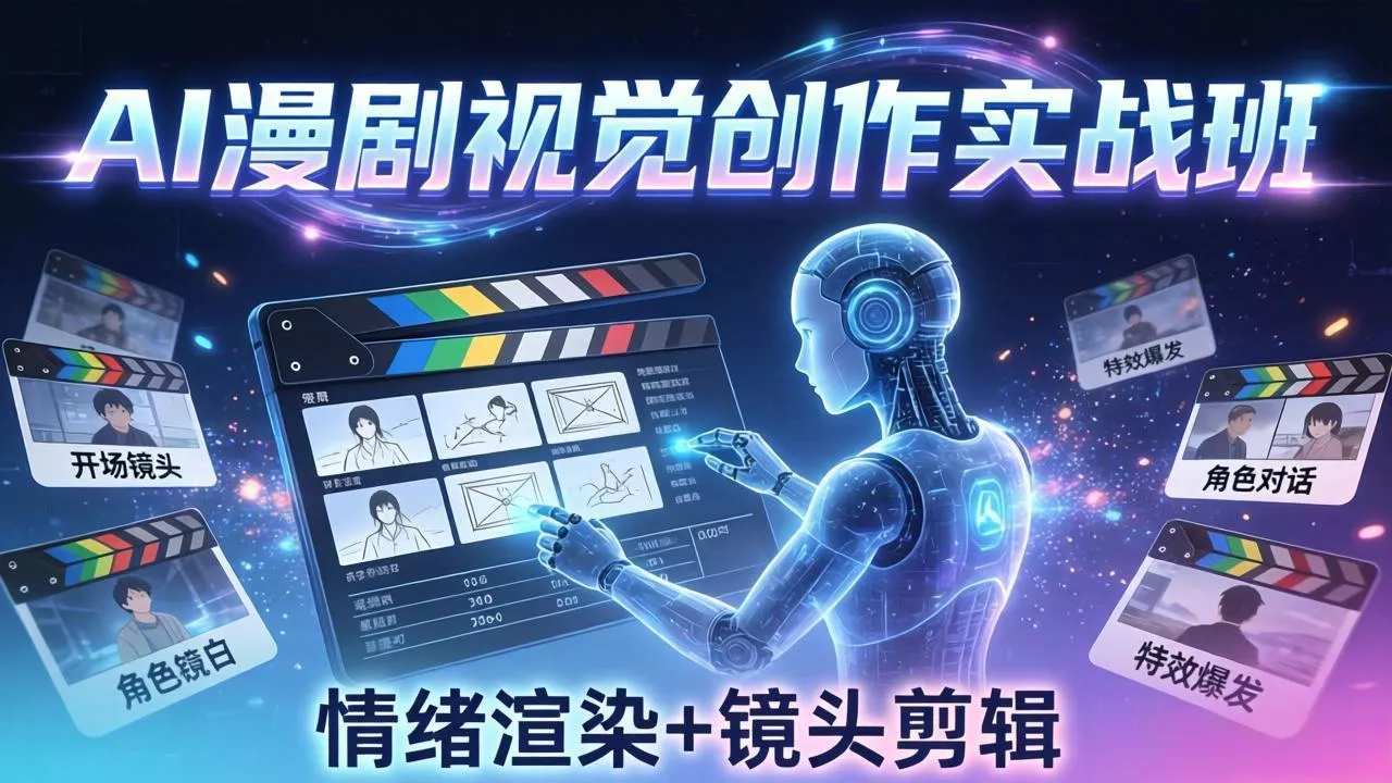 AI漫剧视觉导演思维实战班，从脚本到成片全掌握，分镜设计情绪渲染一站学会 - 付费阅读