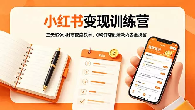 小红书变现训练营：三天超9小时高密度教学，0粉开店到爆款内容全拆解 - 付费阅读