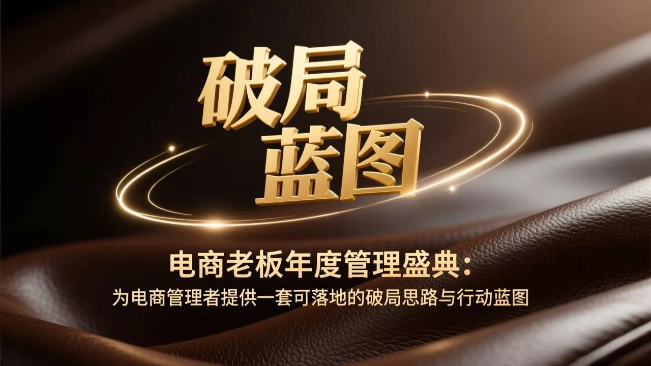 电商老板年度管理盛典：为电商管理者提供一套可落地的破局思路与行动蓝图 - 付费阅读