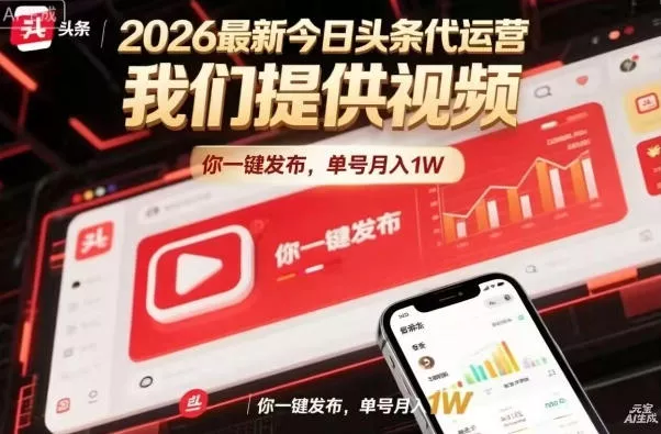 今日头条躺賺模式，你9我1，操作简单，一键发布，单机日入数百，长期合作【揭秘】 - 付费阅读