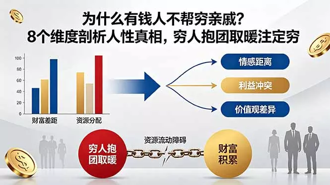付费文章：为什么有钱人不帮穷亲戚？8个维度剖析人性真相，穷人抱团取暖注定穷 - 付费阅读