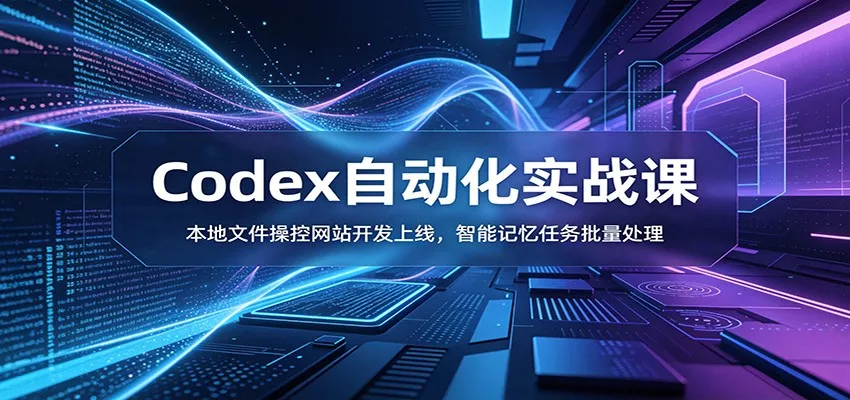 Codex自动化实战课：本地文件操控网站开发上线，智能记忆任务批量处理 - 付费阅读