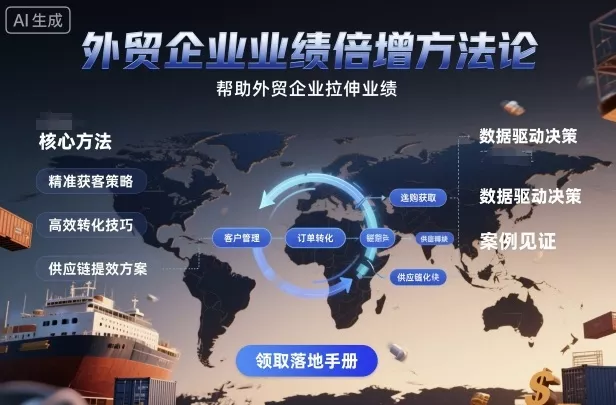 外贸企业业绩倍增方法论，帮助外贸企业拉伸业绩 - 付费阅读