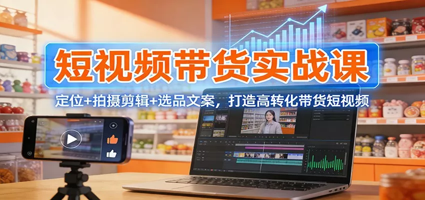 短视频带货实战课：定位+拍摄剪辑+选品文案，打造高转化带货短视频 - 付费阅读