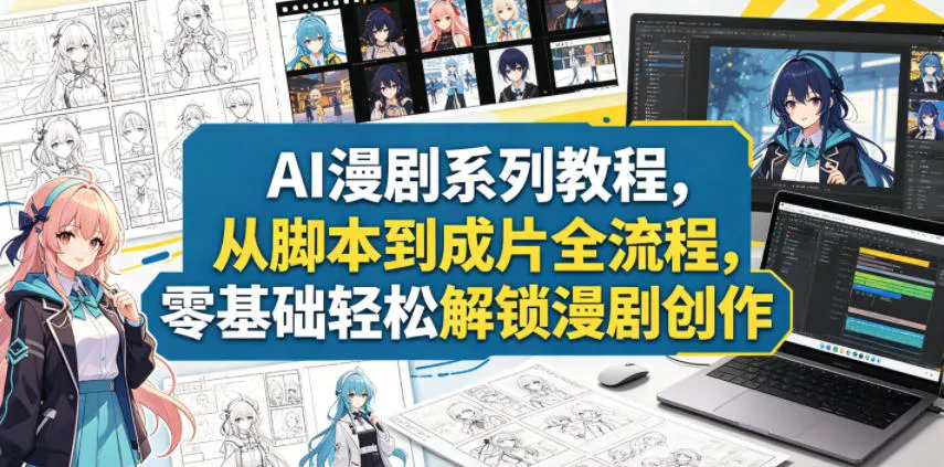 AI漫剧系列教程，从脚本到成片全流程，零基础轻松解锁漫剧创作 - 付费阅读