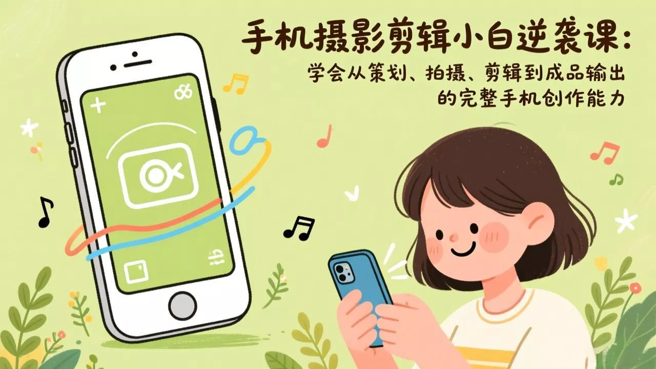 手机摄影剪辑小白逆袭课：学会从策划、拍摄、剪辑到成品输出的完整手机创作能力 - 付费阅读
