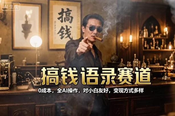搞钱语录赛道，0成本，全AI操作，对小白友好，变现方式多样 - 付费阅读