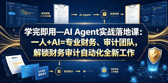 学完即用—AI Agent实战落地课：一人+AI=专业财务、审计团队，解锁财务审计自动化全新工作模式 - 付费阅读
