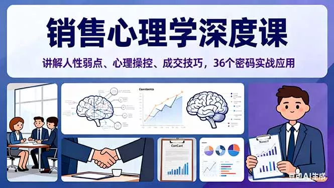 销售心理学深度课，讲解人性弱点、心理操控、成交技巧，36个密码实战应用 - 付费阅读