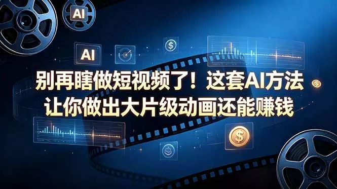 别再瞎做短视频了！这套 AI 方法让你做出大片级动画还能赚钱【原创双语字幕】 - 付费阅读