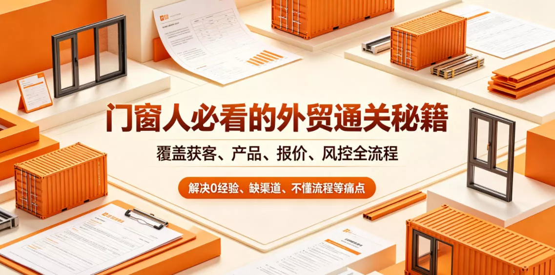门窗人必看的外贸通关秘籍，块覆盖获客、产品、报价、风控全流程，解决0经验、缺渠道、不懂流程等痛点 - 付费阅读