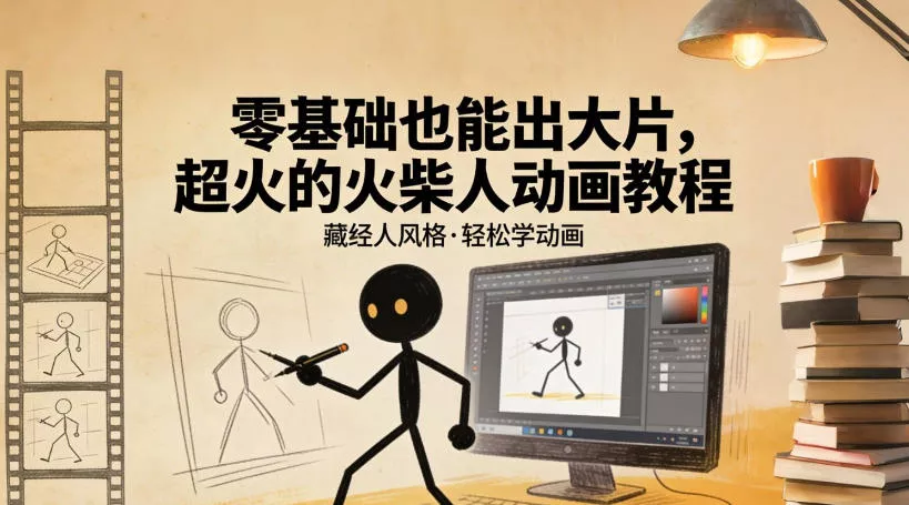 零基础也能出大片，超火的火柴人动画教程(藏经人风格) - 付费阅读