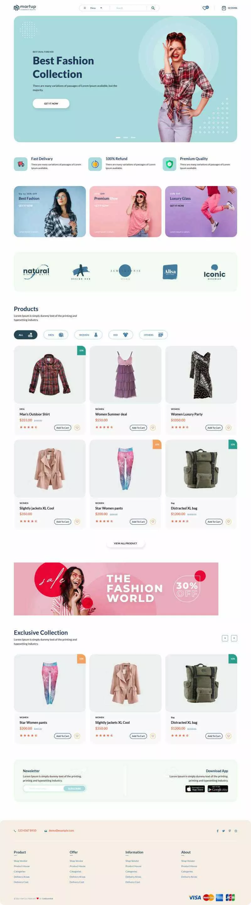 Bootstrap5多用途的女性服装电商HTML模板 - 付费阅读