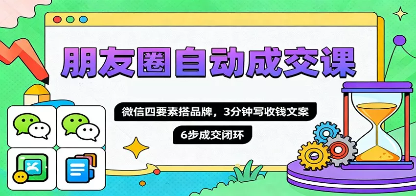 朋友圈自动成交课，微信四要素搭品牌，3分钟写收钱文案，6步成交闭环 - 付费阅读
