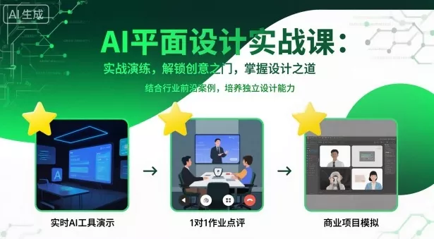 AI平面设计实战课，实战演练，解锁创意之门，掌握设计之道 - 付费阅读