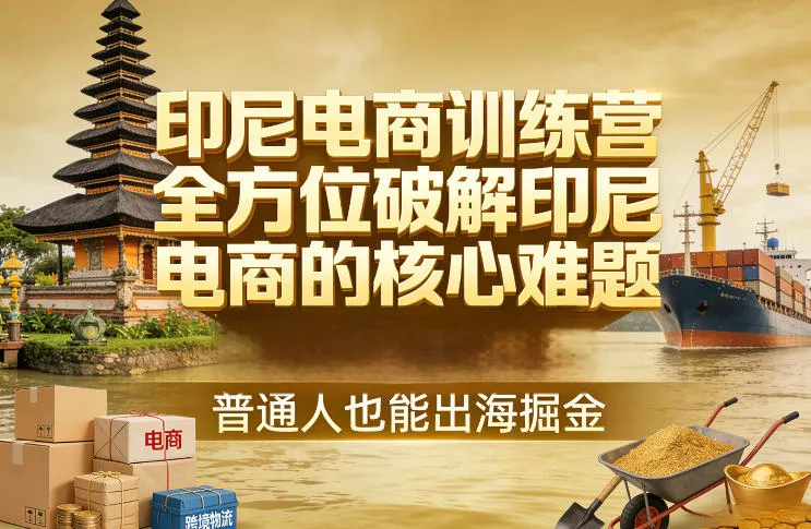 印尼电商训练营，全方位破解印尼电商的核心难题，普通人也能出海掘金 - 付费阅读